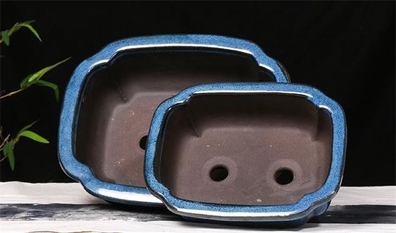 Ручные застекленные баки бонзаев 24cmx19cmx8cm керамические крытые