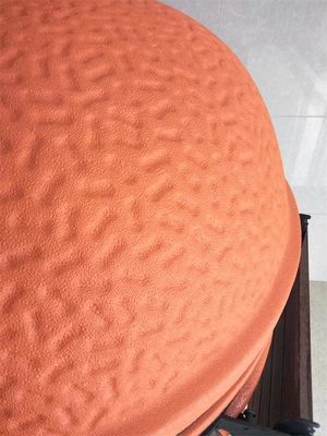 Круглый оранжевый застекленный гриль БАРБЕКЮ 54.6cm Kamado керамический