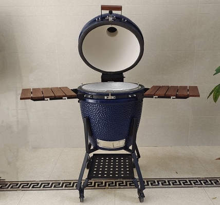 Гриль Kamado угля SGS 21,5 дюймов, темно-синий керамический гриль курильщика